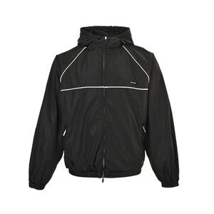 Miu Miu Black Varsity Jacket with White Trim